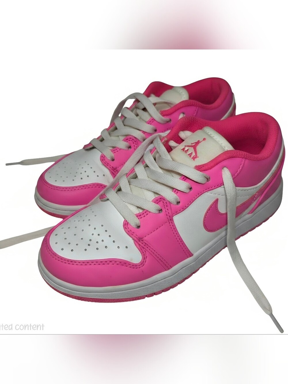 Nike Kids Low-Top Sneakers - White & Hot Pink